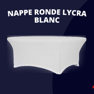 Location nappe ronde lycra blanc Lille