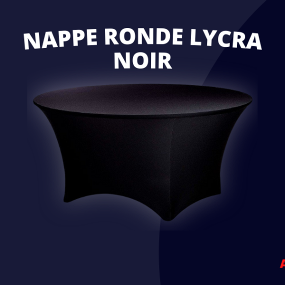 Location nappe ronde lycra noir Lille