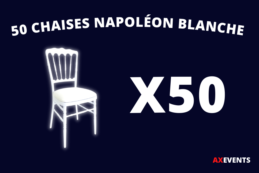 Chaise Napoléon blanche, assise blanche