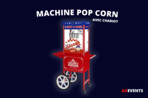 Location machine à pop corn avec chariot à Lille