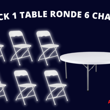 Location pack table ronde et chaises à Lille