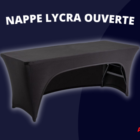 Location Nappe Lycra noir ouverte Lille